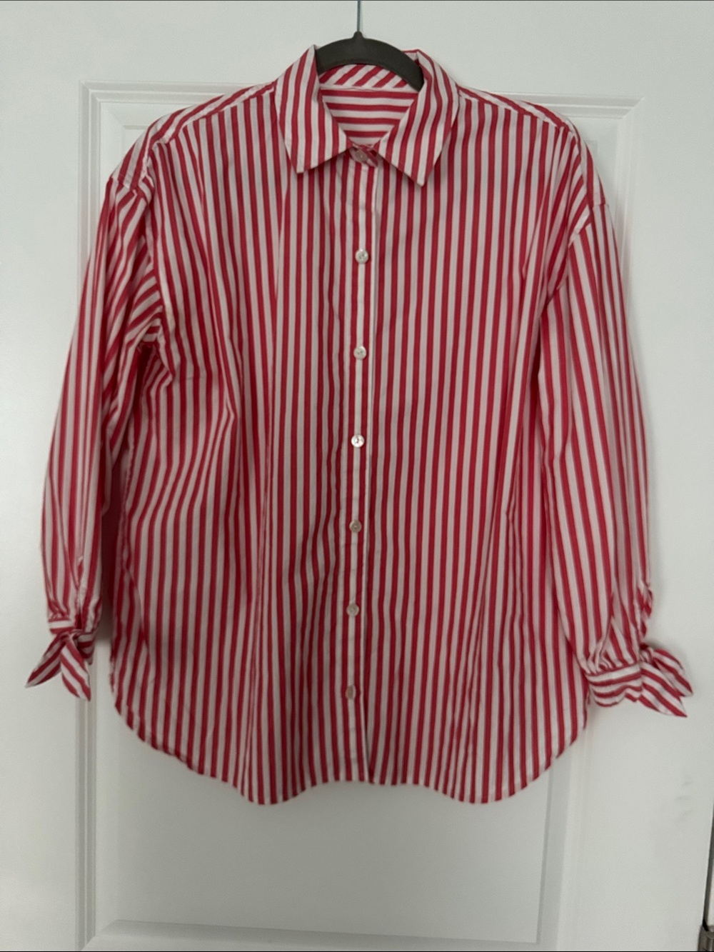 Lilly Pulitzer Red & White Striped Button-Up Blouse